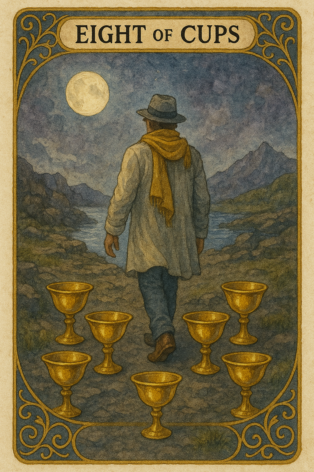 Eight of Cups Tarot Card